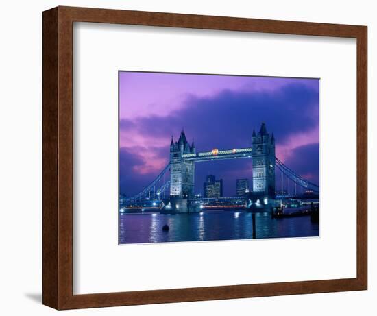 Tower Bridge at Night, London, Eng-Peter Adams-Framed Photographic Print