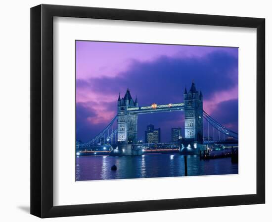 Tower Bridge at Night, London, Eng-Peter Adams-Framed Photographic Print