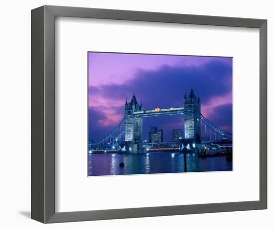 Tower Bridge at Night, London, Eng-Peter Adams-Framed Photographic Print