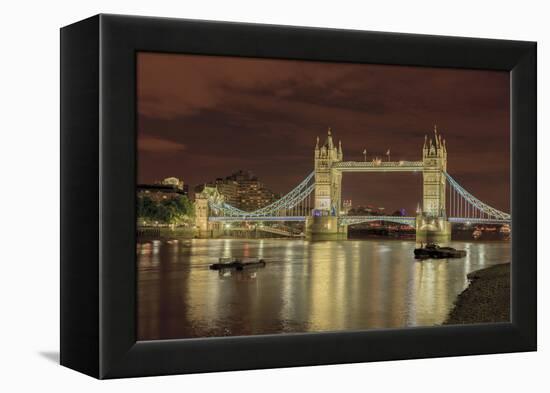 Tower Bridge at Night. London. England-Tom Norring-Framed Premier Image Canvas