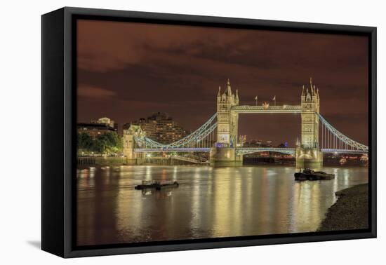 Tower Bridge at Night. London. England-Tom Norring-Framed Premier Image Canvas