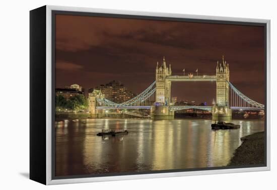 Tower Bridge at Night. London. England-Tom Norring-Framed Premier Image Canvas
