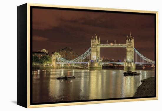 Tower Bridge at Night. London. England-Tom Norring-Framed Premier Image Canvas