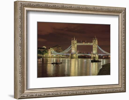 Tower Bridge at Night. London. England-Tom Norring-Framed Photographic Print