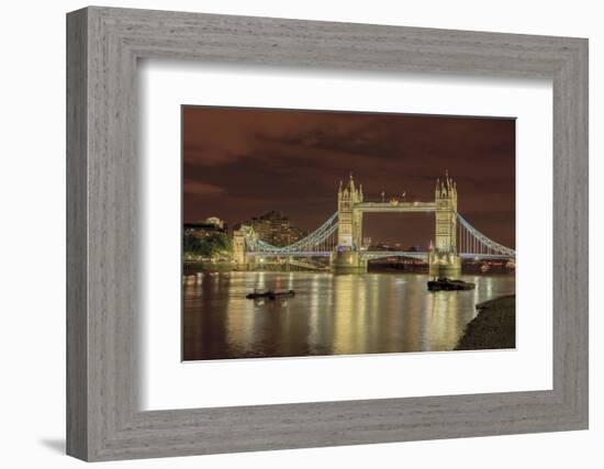 Tower Bridge at Night. London. England-Tom Norring-Framed Photographic Print