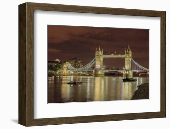 Tower Bridge at Night. London. England-Tom Norring-Framed Photographic Print