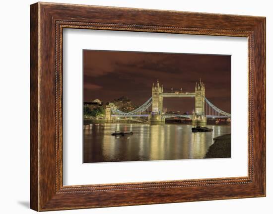 Tower Bridge at Night. London. England-Tom Norring-Framed Photographic Print