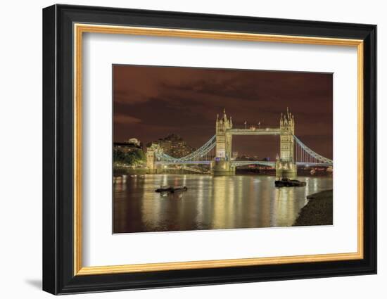 Tower Bridge at Night. London. England-Tom Norring-Framed Photographic Print