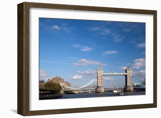 Tower Bridge from the Thames River North Bank, London-Felipe Rodriguez-Framed Photographic Print