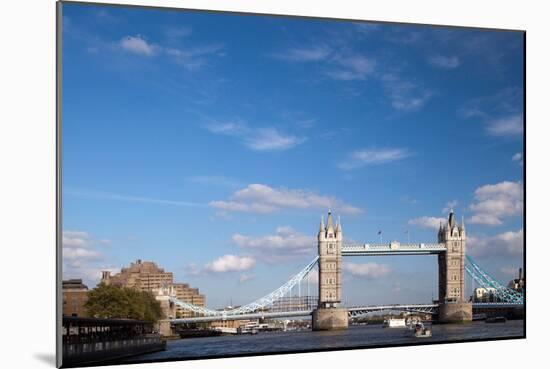 Tower Bridge from the Thames River North Bank, London-Felipe Rodriguez-Mounted Photographic Print