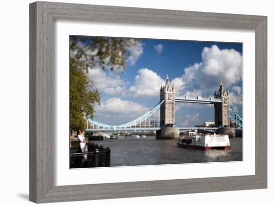 Tower Bridge from the Thames River North Bank, London-Felipe Rodriguez-Framed Photographic Print