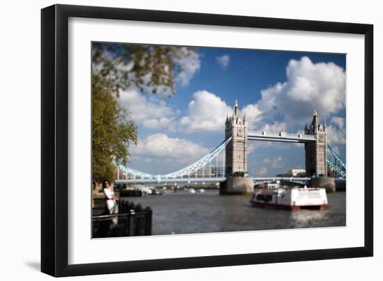 Tower Bridge from the Thames River North Bank, London-Felipe Rodriguez-Framed Photographic Print