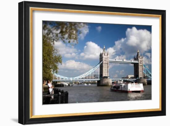 Tower Bridge from the Thames River North Bank, London-Felipe Rodriguez-Framed Photographic Print