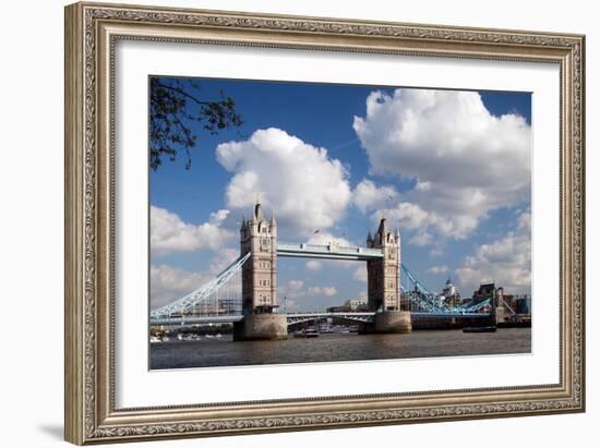 Tower Bridge from the Thames River North Bank, London-Felipe Rodriguez-Framed Photographic Print