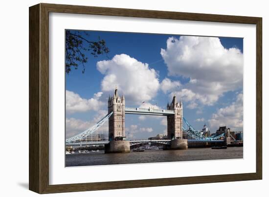 Tower Bridge from the Thames River North Bank, London-Felipe Rodriguez-Framed Photographic Print