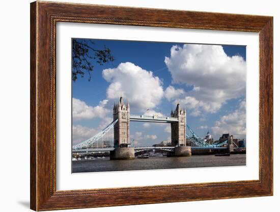 Tower Bridge from the Thames River North Bank, London-Felipe Rodriguez-Framed Photographic Print