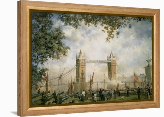 Tower Bridge: from the Tower of London-Richard Willis-Framed Premier Image Canvas