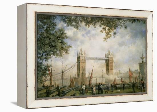 Tower Bridge: from the Tower of London-Richard Willis-Framed Premier Image Canvas