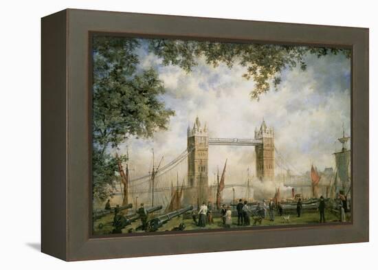 Tower Bridge: from the Tower of London-Richard Willis-Framed Premier Image Canvas