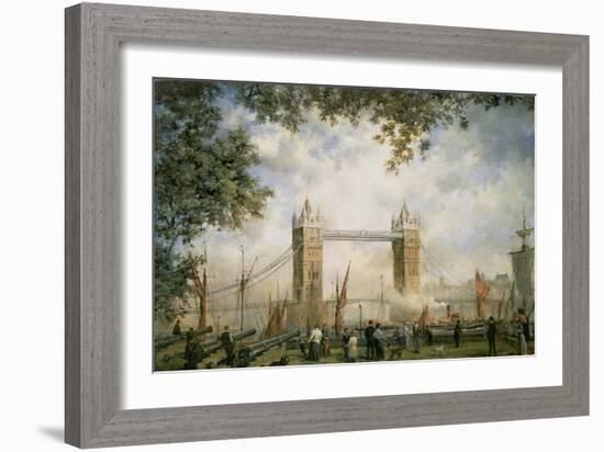 Tower Bridge: from the Tower of London-Richard Willis-Framed Giclee Print