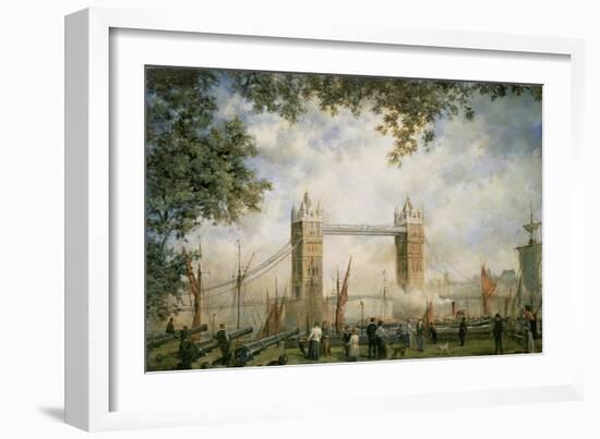 Tower Bridge: from the Tower of London-Richard Willis-Framed Giclee Print