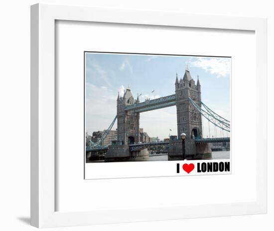 Tower Bridge, I Love London-null-Framed Art Print