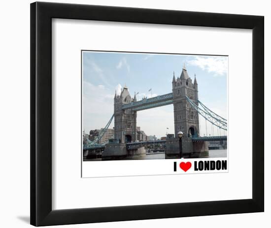 Tower Bridge, I Love London-null-Framed Art Print