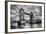 Tower Bridge In London, The Uk. Black And White, Artistic Vintage, Retro Style-Michal Bednarek-Framed Premium Giclee Print