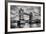 Tower Bridge In London, The Uk. Black And White, Artistic Vintage, Retro Style-Michal Bednarek-Framed Art Print