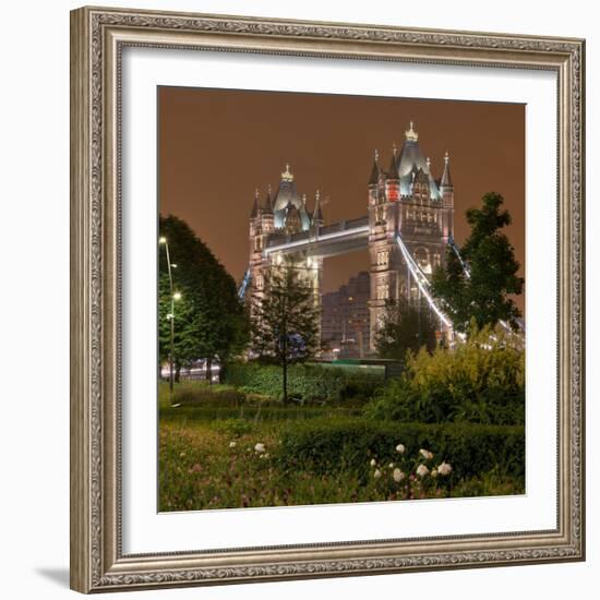 Tower Bridge, in the Evening, London, England, Great Britain-Rainer Mirau-Framed Photographic Print