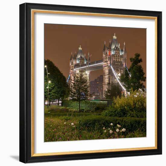 Tower Bridge, in the Evening, London, England, Great Britain-Rainer Mirau-Framed Photographic Print