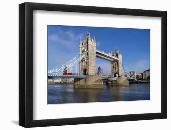 Tower Bridge is viewed from a low angle towrds London City-Charles Bowman-Framed Photographic Print