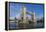 Tower Bridge is viewed from a low angle towrds London City-Charles Bowman-Framed Premier Image Canvas