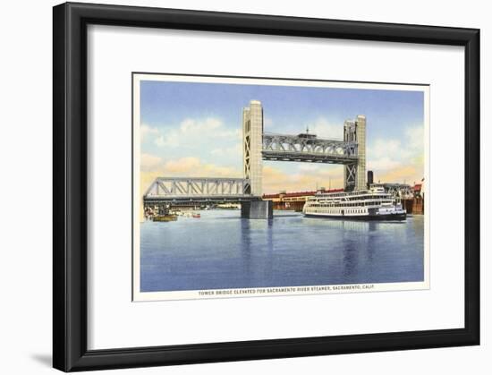 Tower Bridge, Sacramento, California-null-Framed Art Print