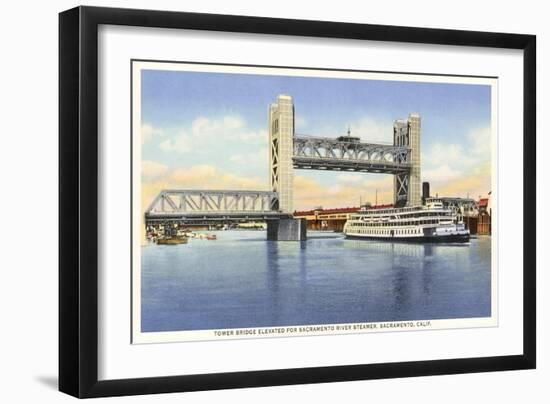 Tower Bridge, Sacramento, California-null-Framed Art Print