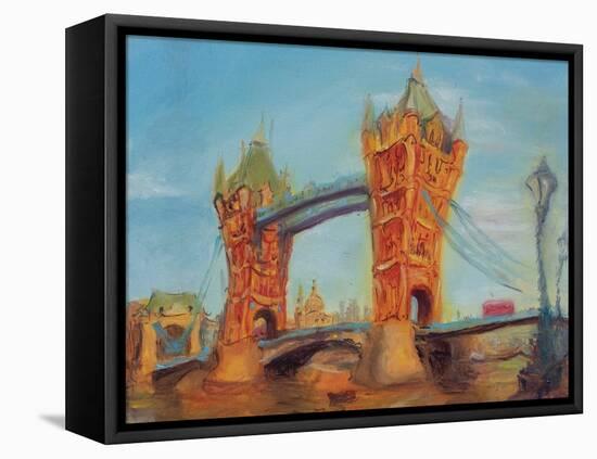 Tower Bridge, Study, 2019 (Oil on Canvas)-Antonia Myatt-Framed Premier Image Canvas