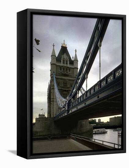 Tower Bridge, Thames River, London, England-Chuck Haney-Framed Premier Image Canvas