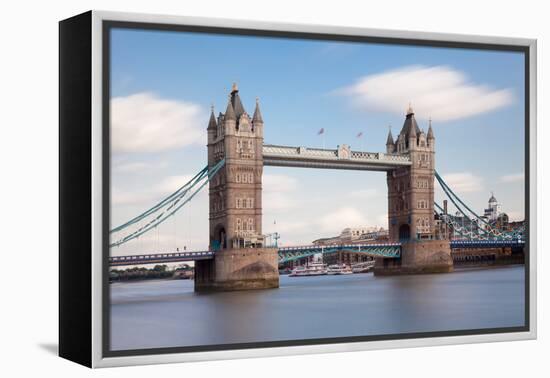 Tower Bridge, Thames River, London, England-null-Framed Stretched Canvas