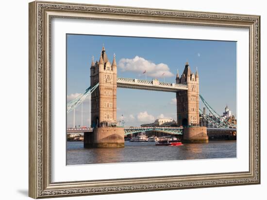 Tower Bridge, Thames River, London, England-null-Framed Photographic Print