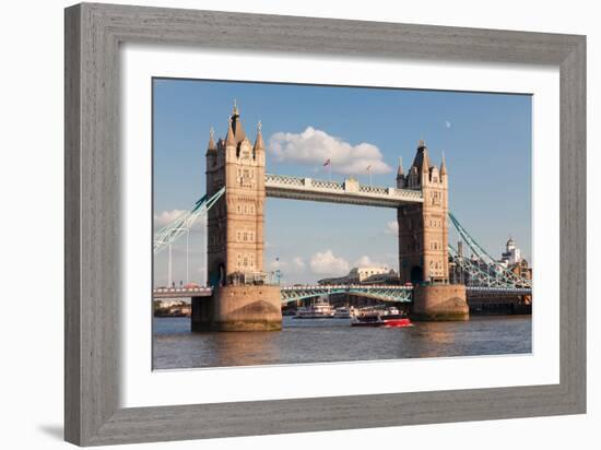 Tower Bridge, Thames River, London, England-null-Framed Photographic Print