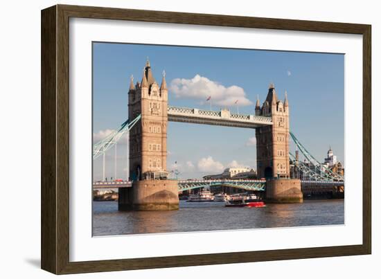 Tower Bridge, Thames River, London, England-null-Framed Photographic Print