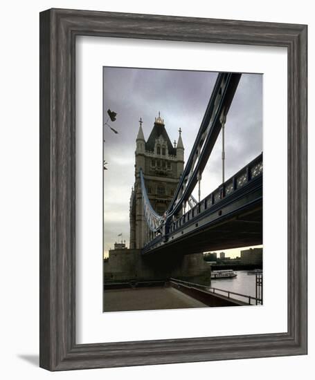 Tower Bridge, Thames River, London, England-Chuck Haney-Framed Photographic Print