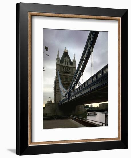 Tower Bridge, Thames River, London, England-Chuck Haney-Framed Photographic Print