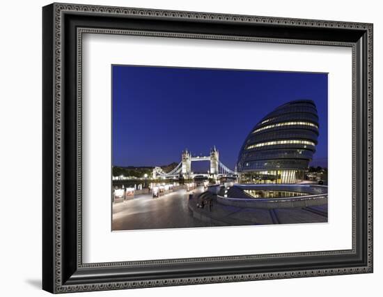 Tower Bridge, the Scoop, Amphitheatre, City Hall, Greater London Authority-Axel Schmies-Framed Photographic Print