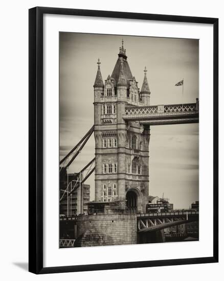 Tower Bridge with Red Bus in London - City of London - UK - England - United Kingdom - Europe-Philippe Hugonnard-Framed Photographic Print