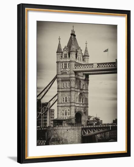 Tower Bridge with Red Bus in London - City of London - UK - England - United Kingdom - Europe-Philippe Hugonnard-Framed Photographic Print