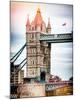 Tower Bridge with Red Bus in London - City of London - UK - England - United Kingdom - Europe-Philippe Hugonnard-Mounted Photographic Print