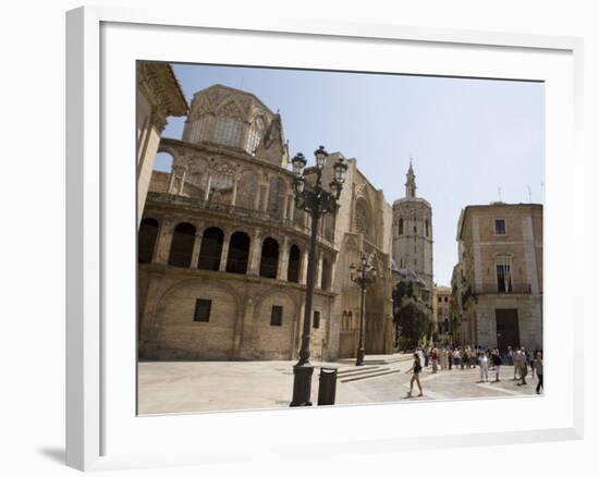 Tower, El Miguelet, Plaza De La Virgen, Valencia, Mediterranean, Costa Del Azahar, Spain, Europe-Martin Child-Framed Photographic Print