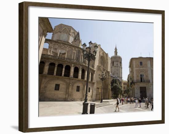 Tower, El Miguelet, Plaza De La Virgen, Valencia, Mediterranean, Costa Del Azahar, Spain, Europe-Martin Child-Framed Photographic Print