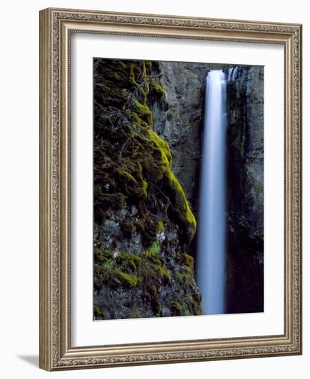 Tower Falls and Mossy Canyon Wall, Yellowstone National Park, Wyoming, Usa-Scott T. Smith-Framed Photographic Print